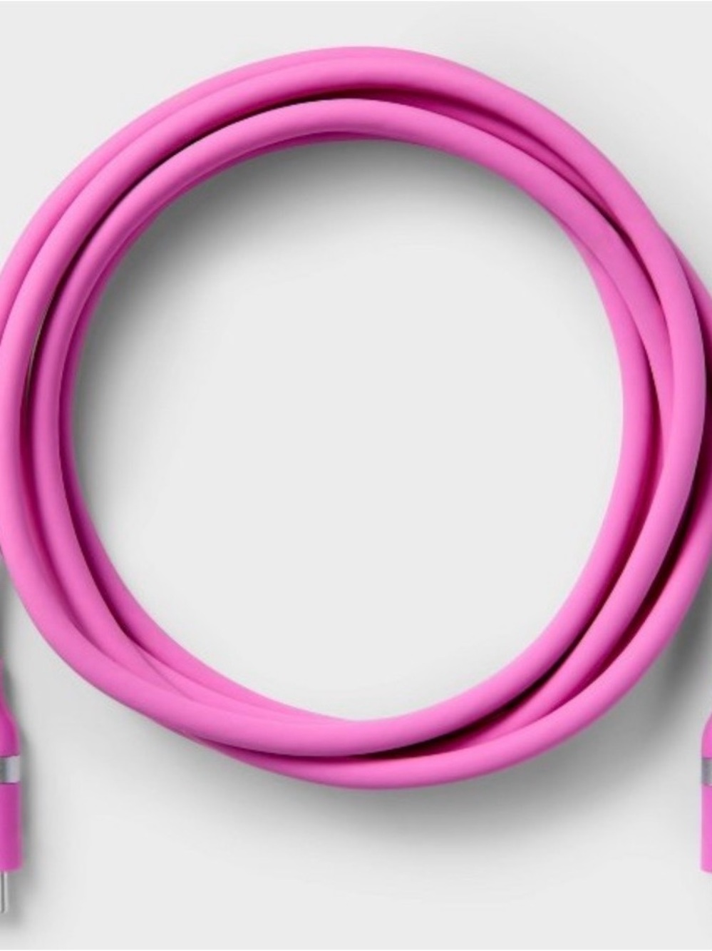 Heyday 240 Purple USB-C to USB-C fast Charging Cable 6 feet Silicone Neon Violet - Picture 12 of 14